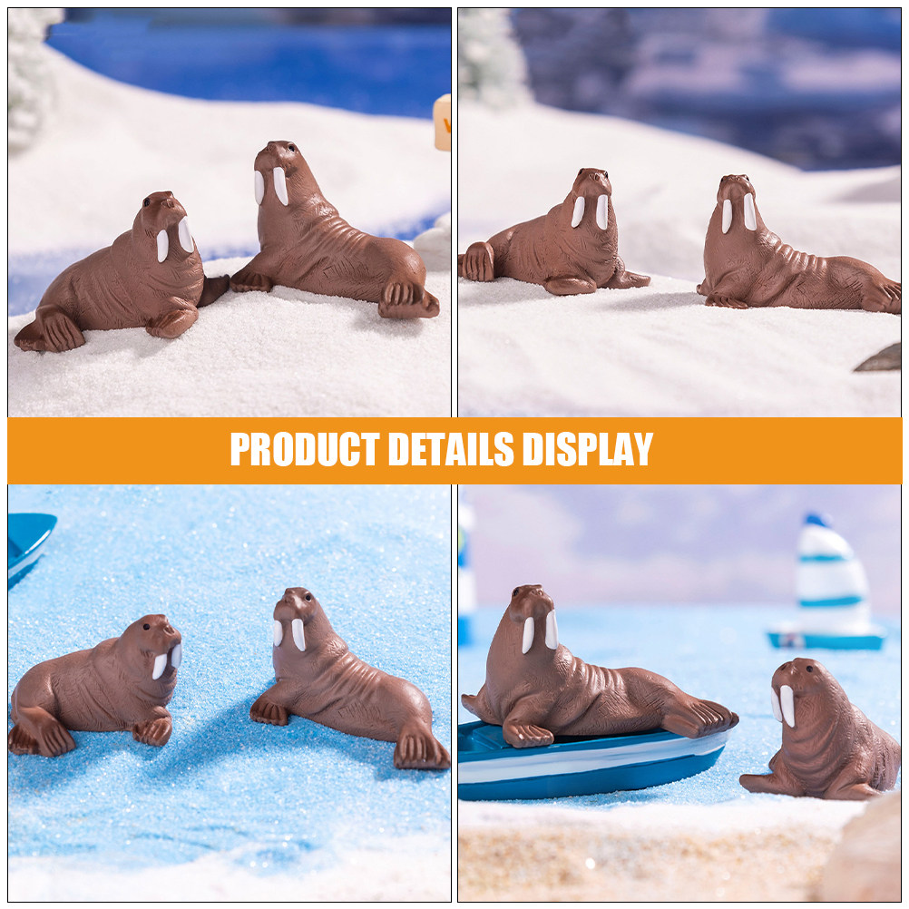 2Pcs Resin Walrus Miniature De - огляд і ціна Ocean Aquarium