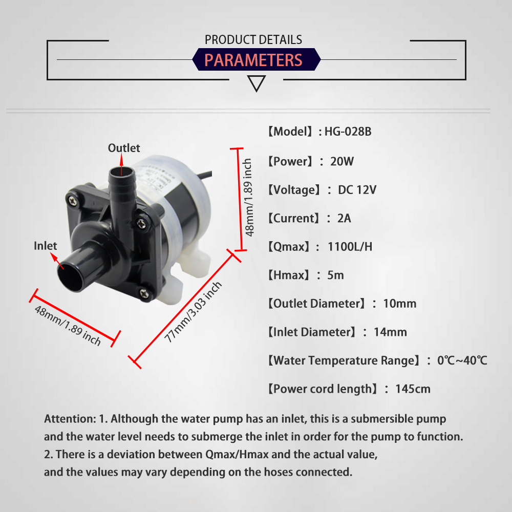 12V DC Brushless Small Submers - огляд і ціна Ocean Aquarium
